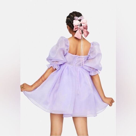 Selkie Puff Dress in Lilac size Small-H11 - Picture 4 of 8